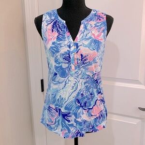 Lilly Pulitzer Essie Tank Top Shade Seekers Size XS